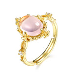 Grazia Jewelry Spring Pastels - Rose Quartz & Opal Ring