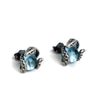 Grazia Jewelry Blue Topaz Snake Stud Earrings