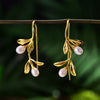 Grazia Jewelry Spring Vines - Pearl Earrings