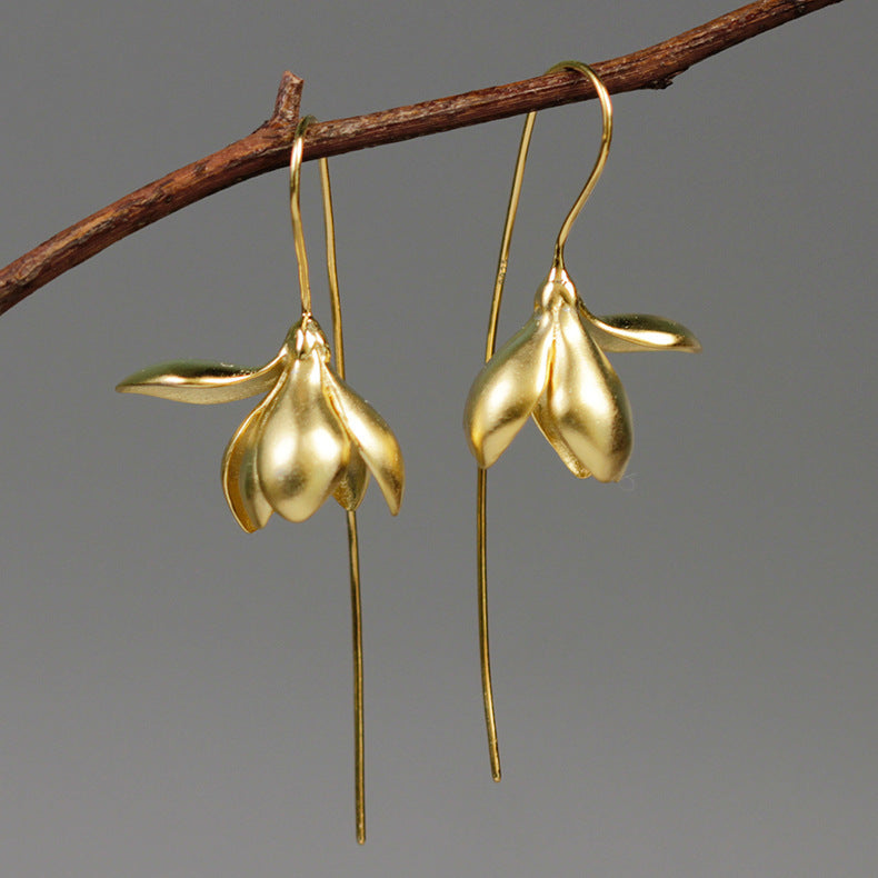 Grazia Jewelry Flower Petal Drop Earrings