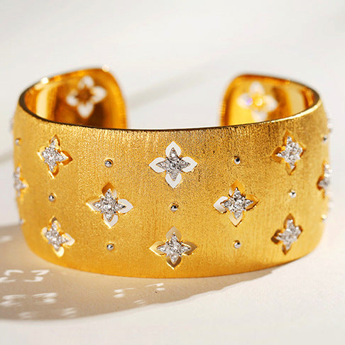 Grazia Jewelry Stars & Clovers Cuff Bracelet