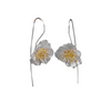 Grazia Jewelry Silvery Nectar Flower Earrings