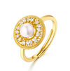 Grazia Jewelry Stars & Pearl Orbit Ring